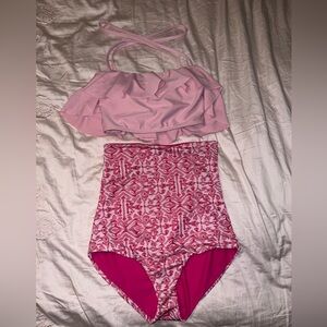 June Loop Like New High Waisted Bikini bottom & Top Set